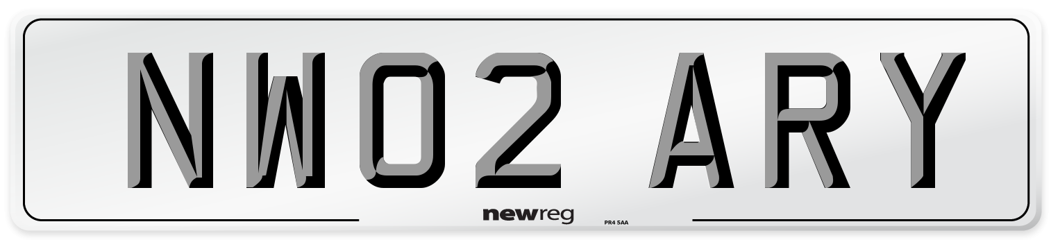 NW02 ARY Number Plate from New Reg